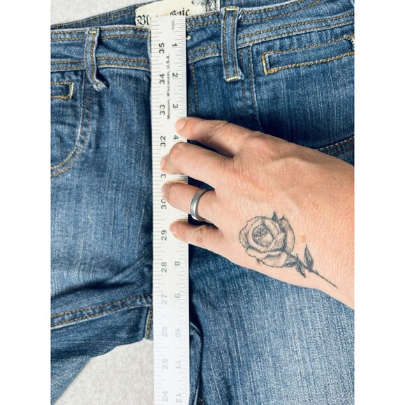 Blue Epic Women’s Jeans Denim - Wide Leg Flare Boho Hippie Dark Wash Size 6 - Picture 9 of 13